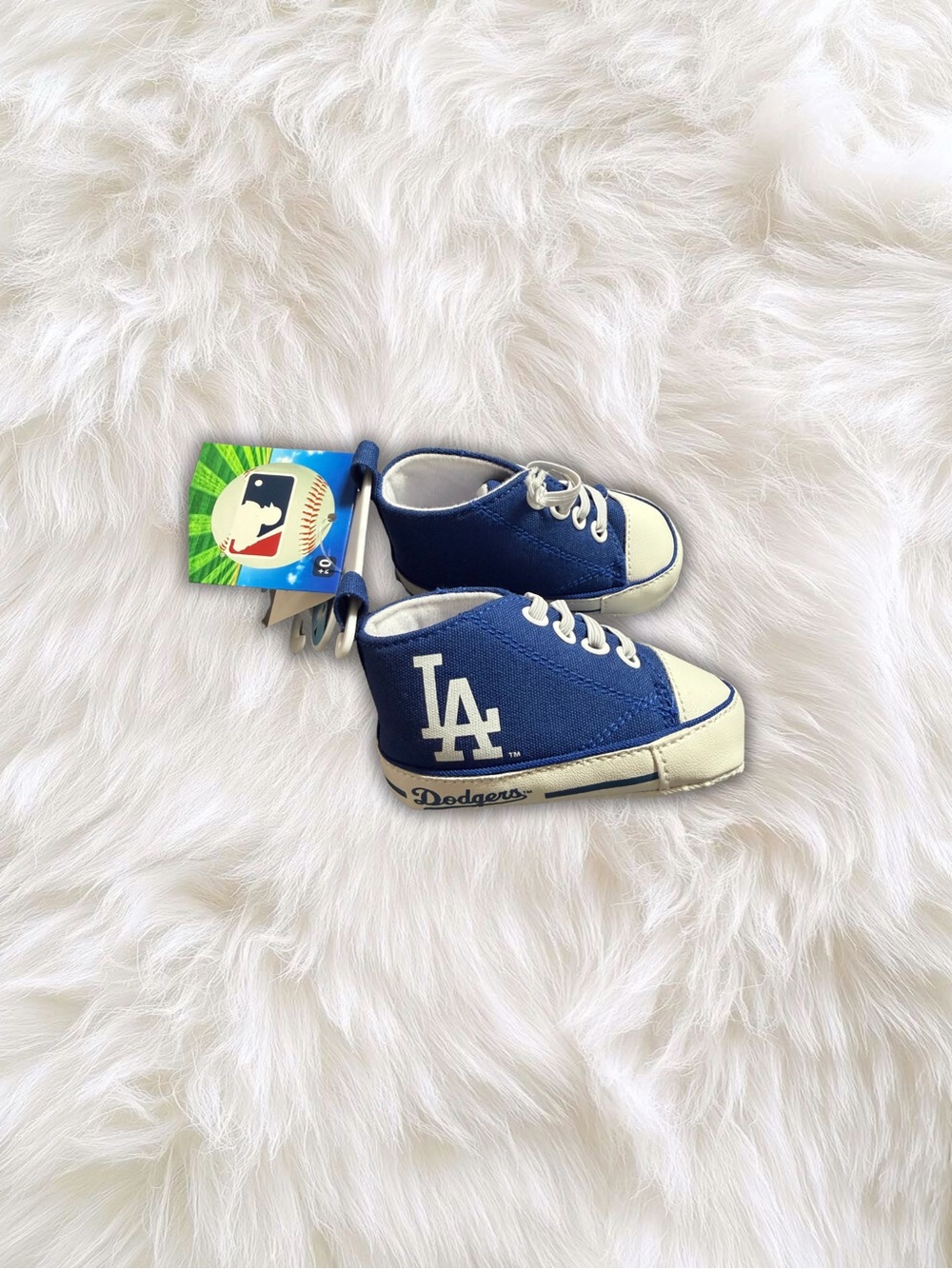 Infant Blue Canvas Sneaker Booties